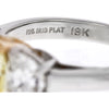 2 Carat Radiant Cut Diamond Fancy Intense Yellow GIA Three Stone Engagement Ring