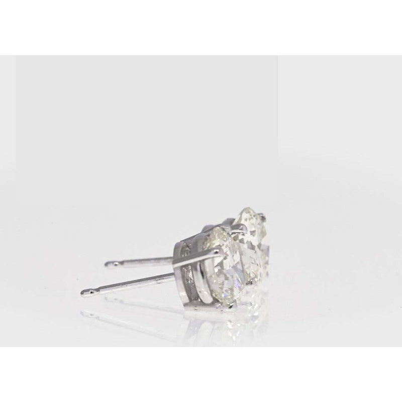 2.98 Carat Total Weight Round Diamond Stud Earrings (L, VS1, GIA)