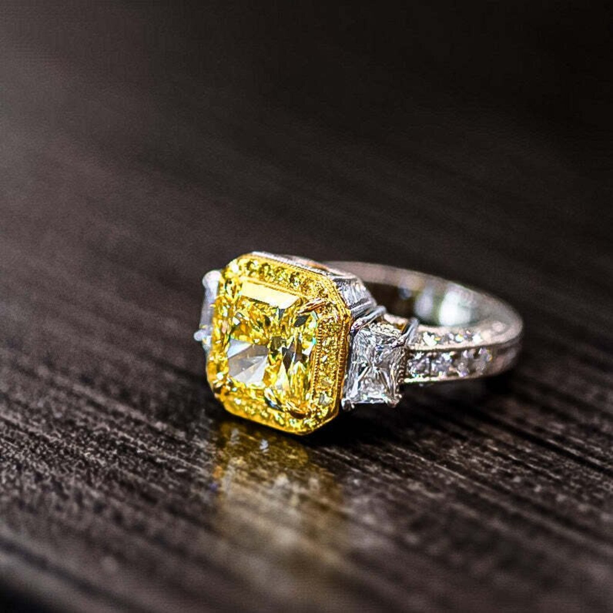 Tiffany True® Engagement Ring with a Cushion-cut Yellow Diamond in 18k  Yellow Gold
