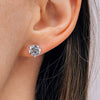 3.05 Carat Total Weight Round Diamond Stud Earrings (F-G, VS2-SI1, GIA)