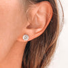 3.50 Carat Total Weight Round Diamond Stud Earrings (F, I2, GIA)