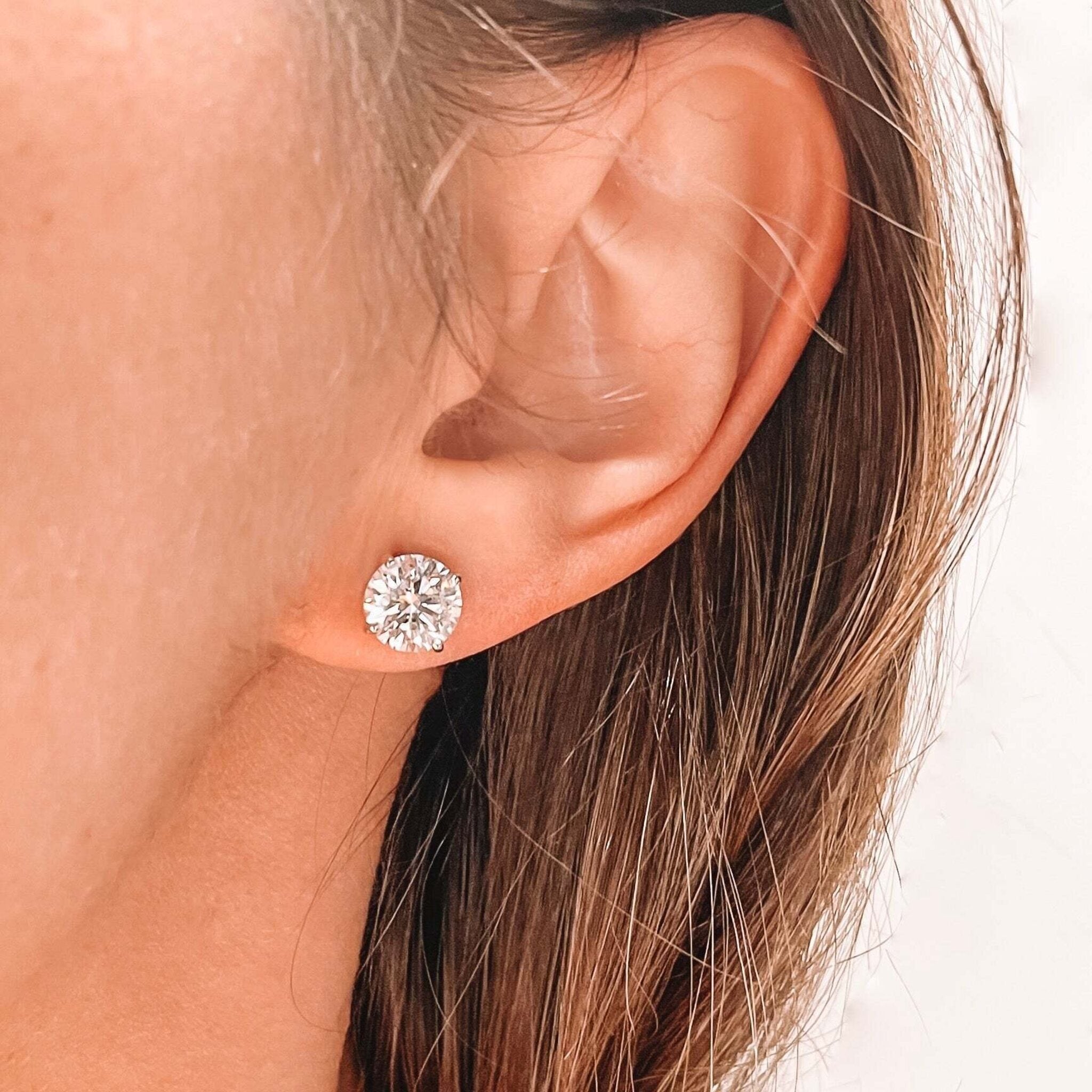Small Solid Gold Diamond Studs  Local Eclectic – local eclectic