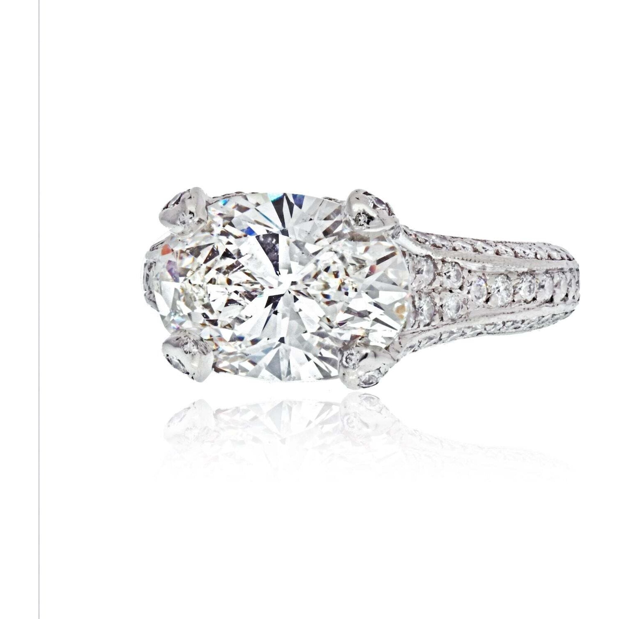 Oval Diamond Halo 1.5ct Engagement Ring Scarlett | sillyshinydiamonds