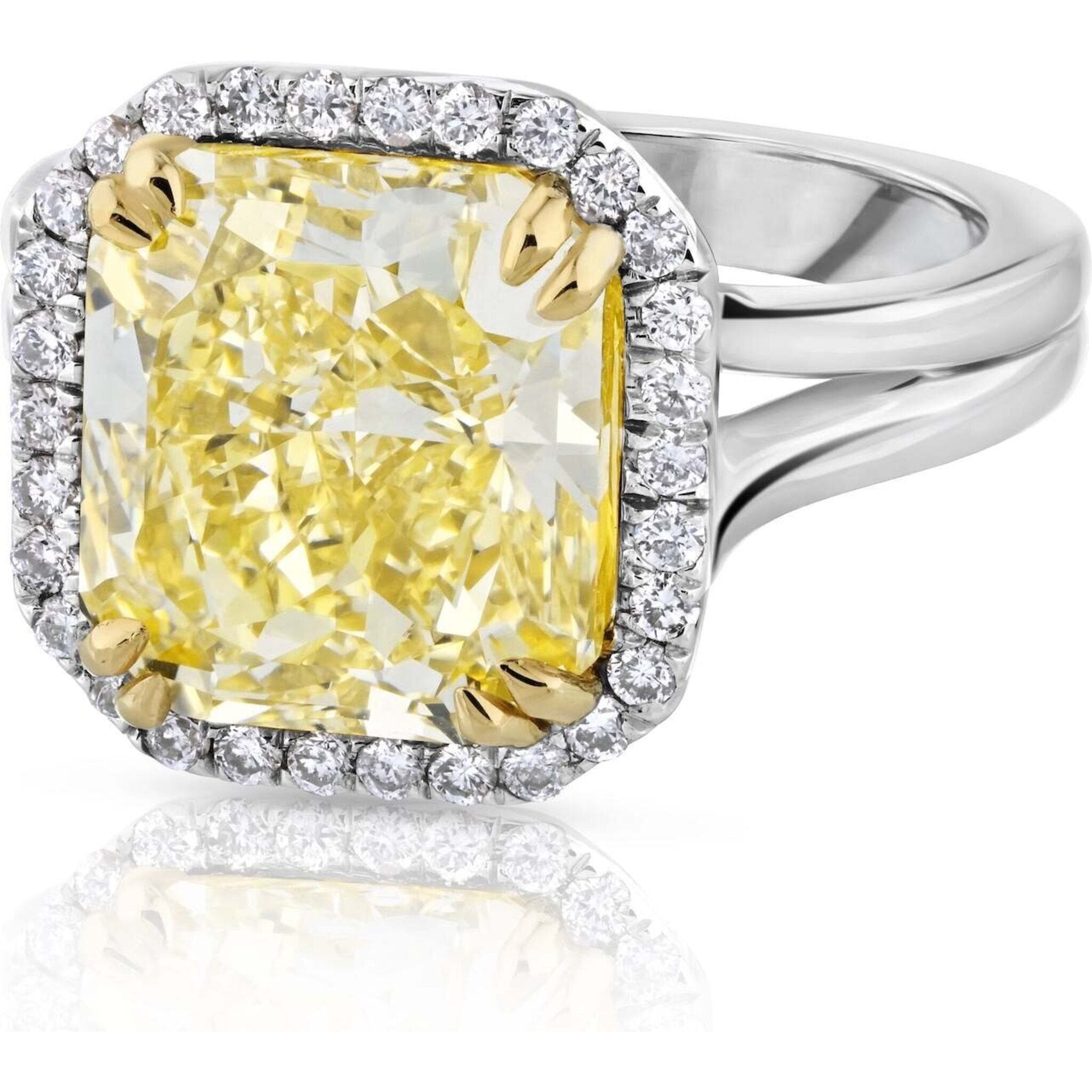 Fancy intense yellow 2025 diamond engagement ring