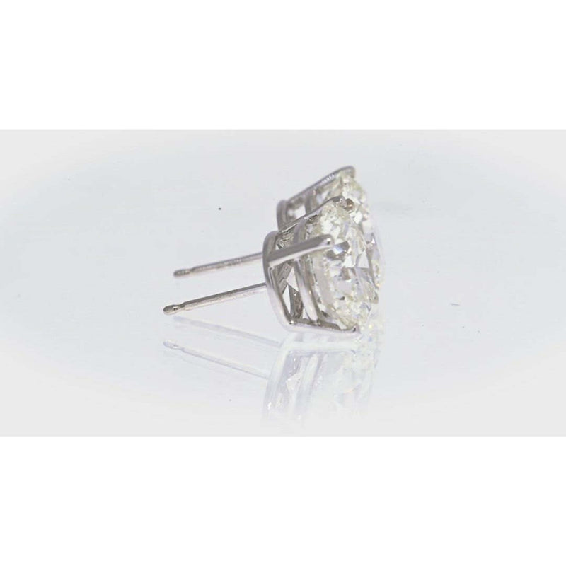 8.96 Carat Total Weight Round Diamond Stud Earrings (J, SI1-SI2, GIA)