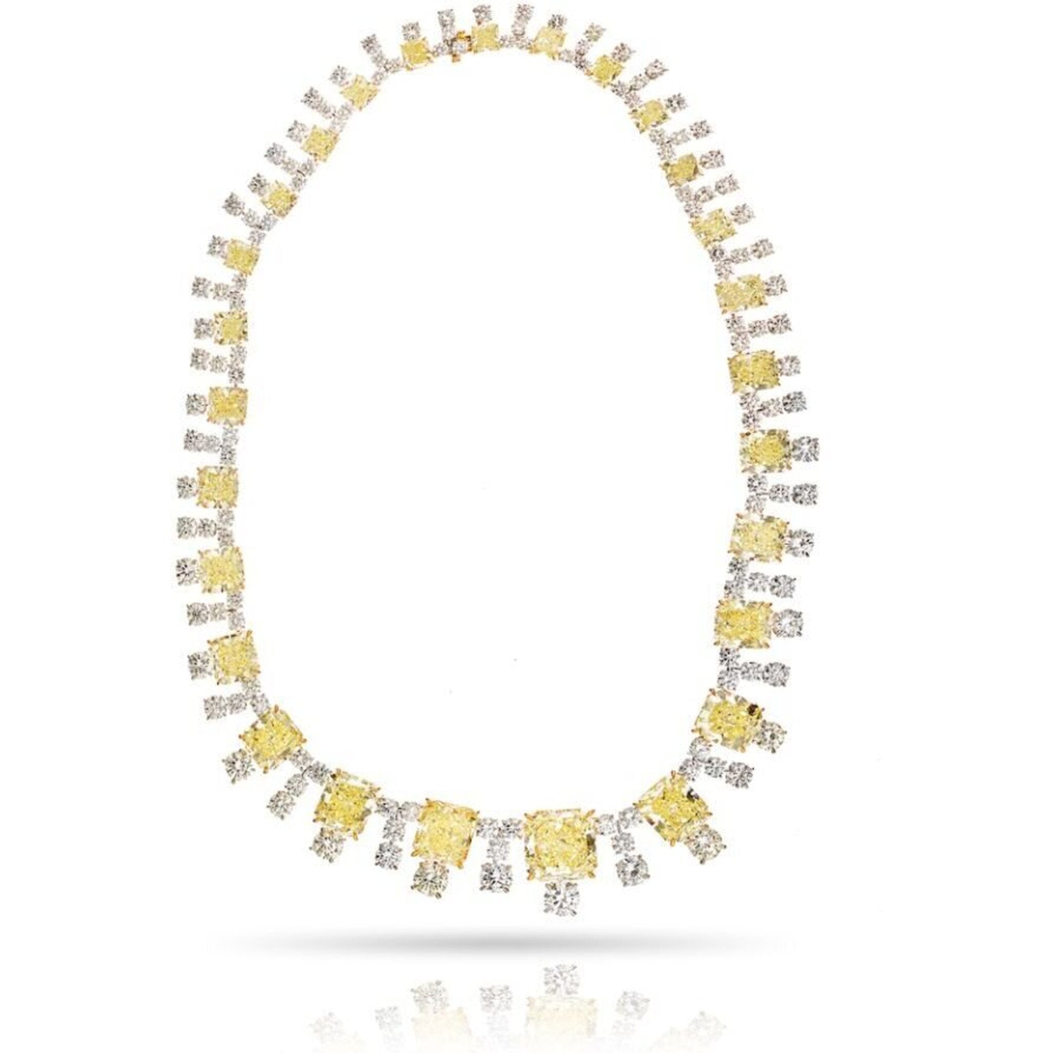 Fancy Shaped Yellow Diamond Necklace, 10.41 carats – Ronald Abram
