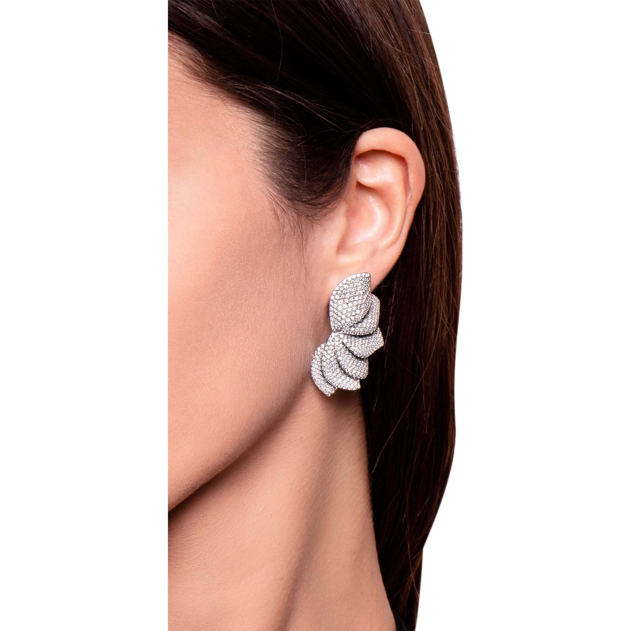 Retailer of Rositaa peacock design diamond earring | Jewelxy - 230327