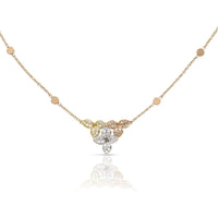 Pasquale Bruni  - Ama Pendant Necklace in 18k Rose, White and Yellow Gold with White and Champagne Diamonds