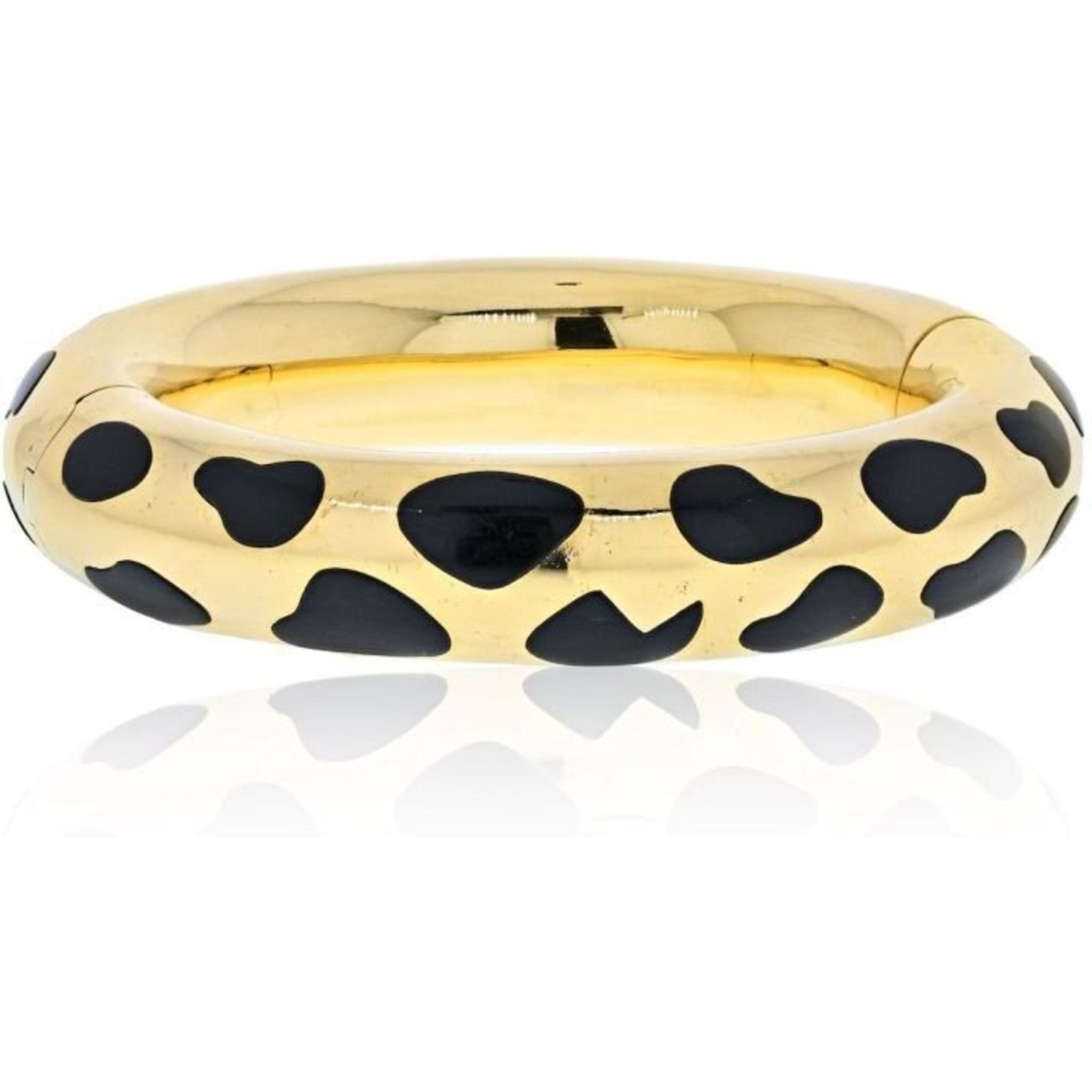 Angela Cummings - Tiffany & Co. 18K Yellow Gold Angela Cummings Positive  And Negative Black Inlay Bracelet