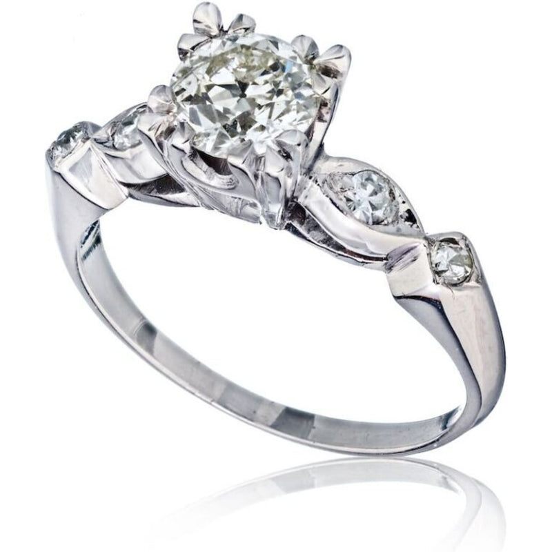 Approx. .80 Carat Old European Cut Diamond K-L/ SI2 Engagement Ring