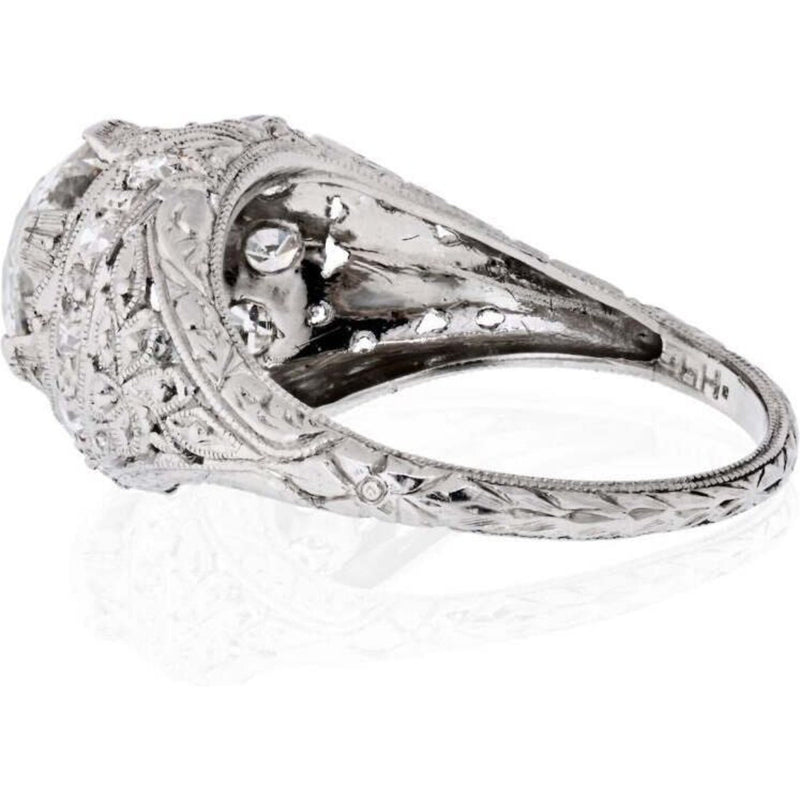 Art Deco 2 Carat Old European Cut Diamond F/SI1 GIA Ring