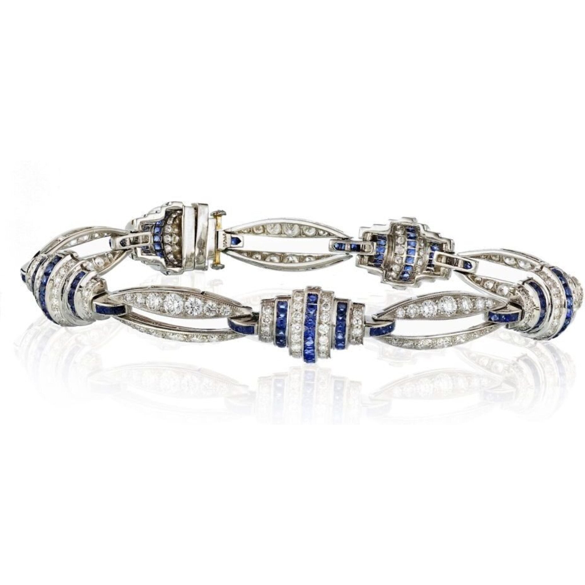 Art Deco Platinum 1930's Sapphire Diamond Bracelet – Robinson's