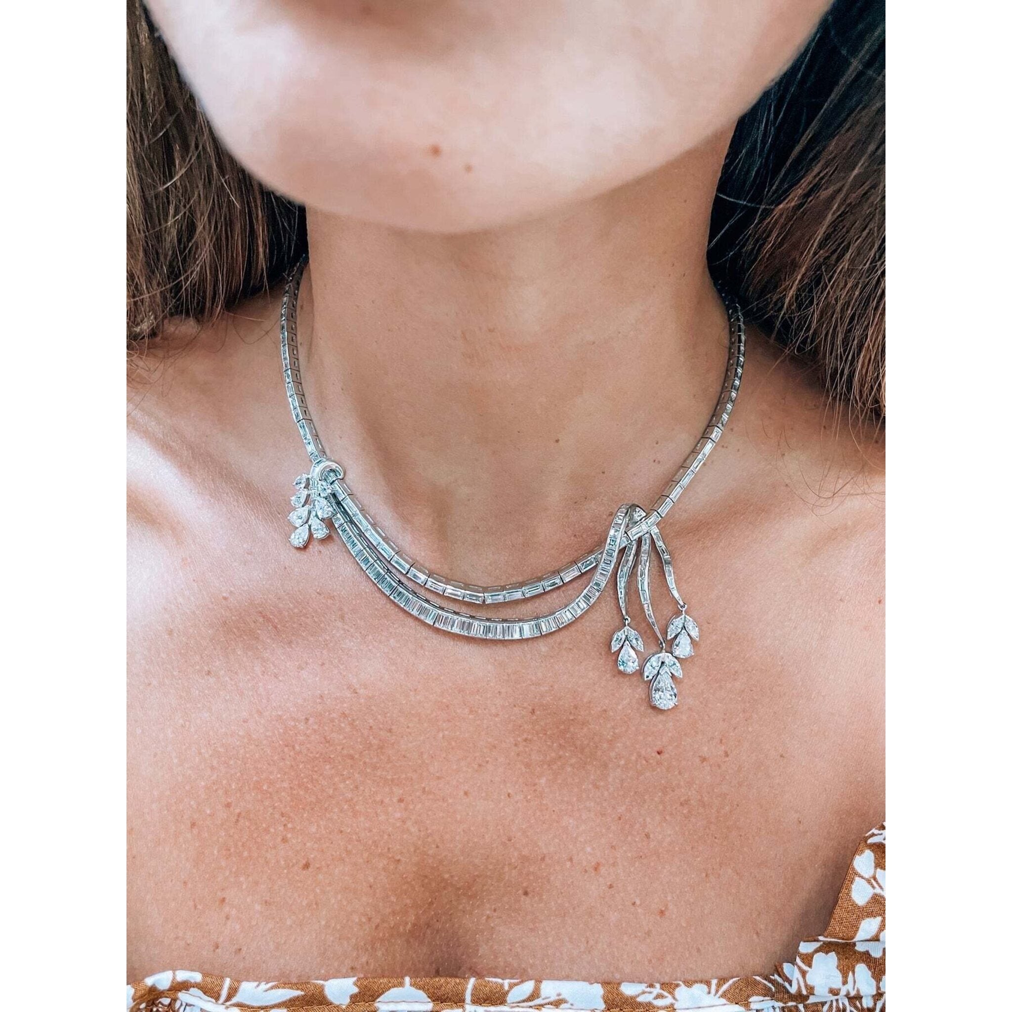 Regard Jewelry - Estate Art Deco Diamond Necklace at Regard