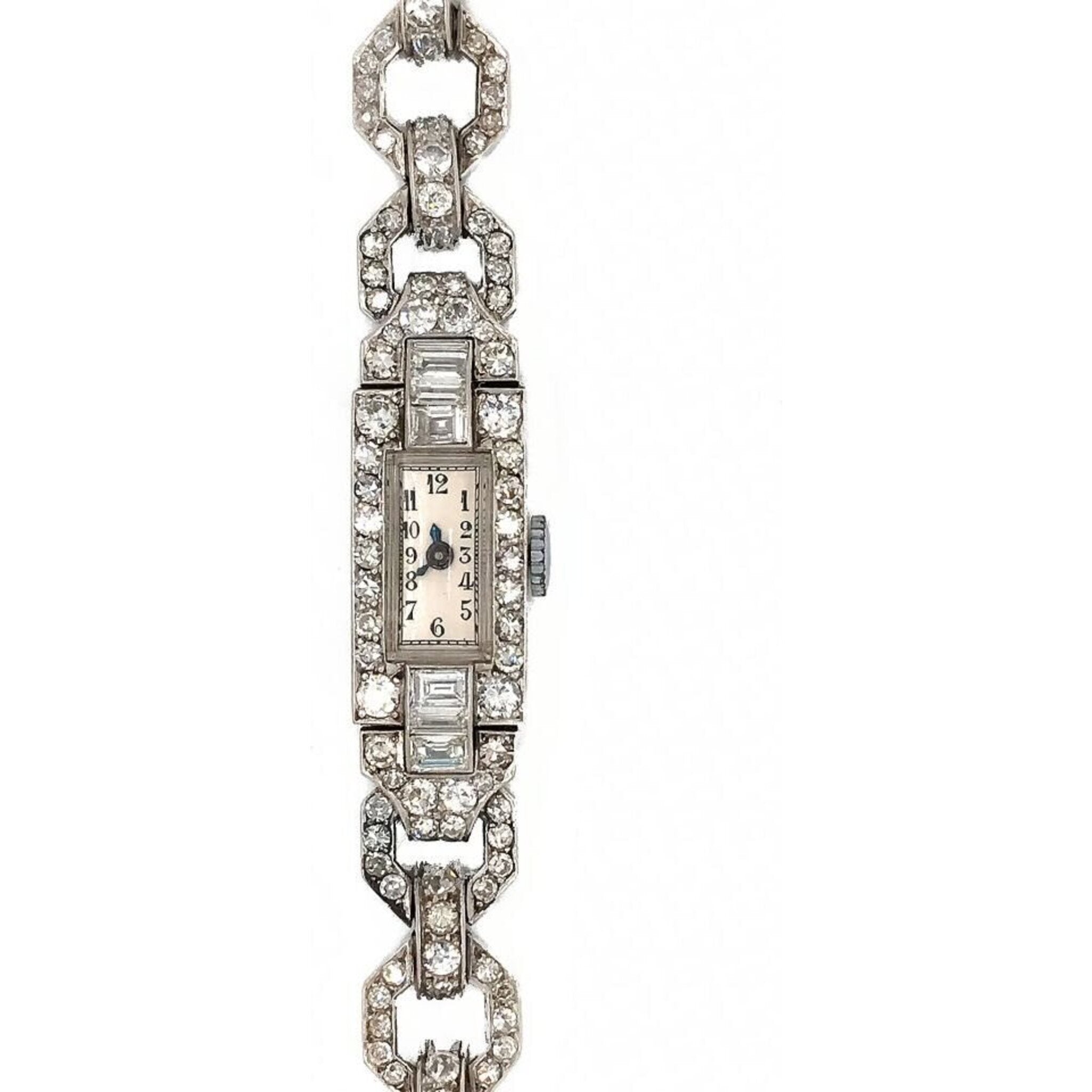 Art Deco Platinum Ladies Diamond Watch