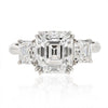 Ascher Cut 3 Carat Emerald Cut Diamond D/VVS2 GIA Ring