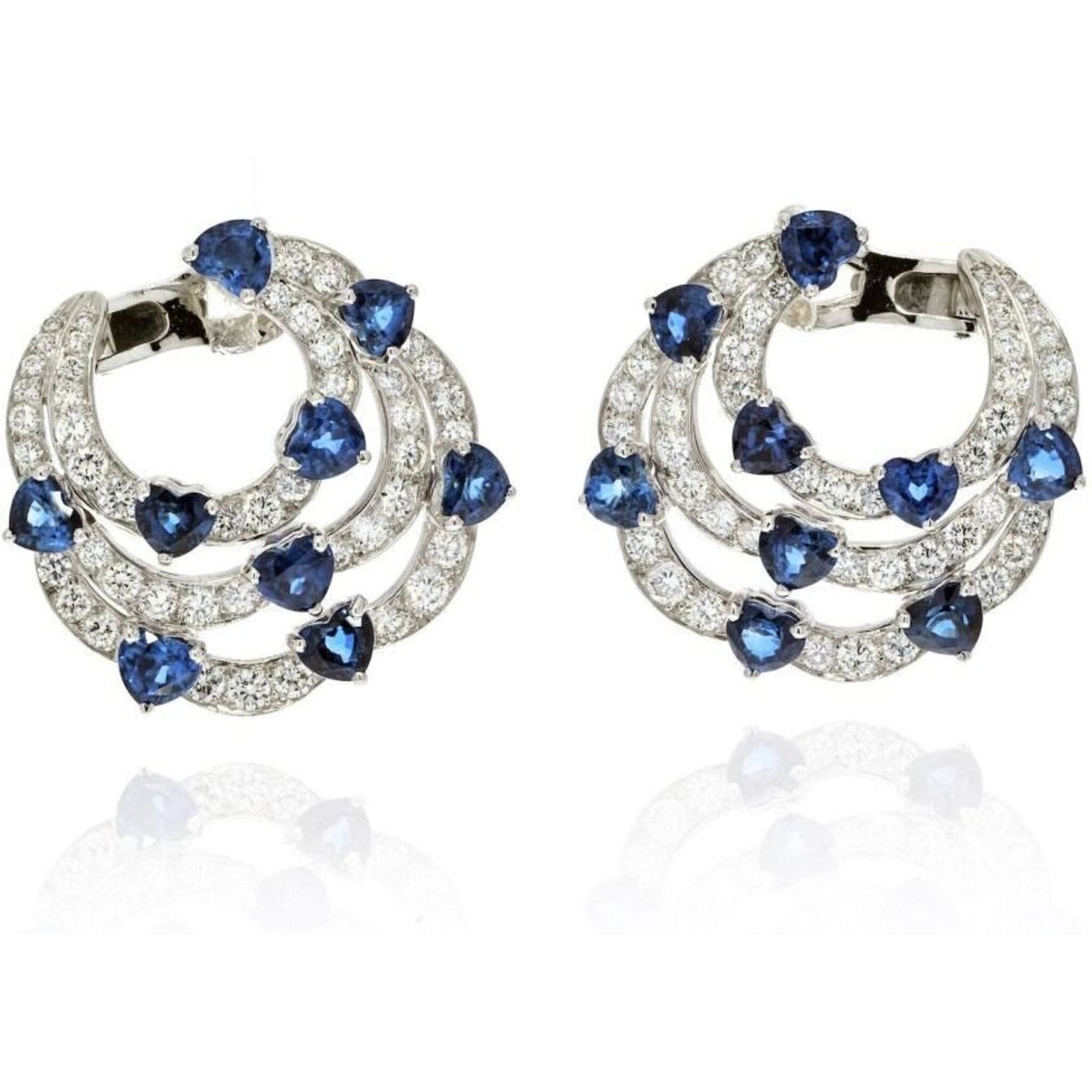 Heart shaped clearance sapphire earrings