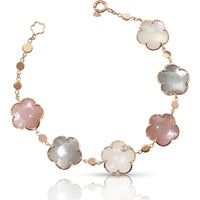 Pasquale Bruni  - Bouquet Lunaire Bracelet in 18k Rose Gold with Grey, White, Pink Moonstone and White Diamonds