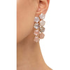 Pasquale Bruni  - Bouquet Lunaire Chandelier Earrings in 18k Rose Gold with Grey, White, Pink Moonstone and White Diamonds