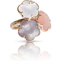 Pasquale Bruni  - Bouquet Lunaire Ring in 18k Rose Gold with Grey, White, Pink Moonstone and White Diamonds