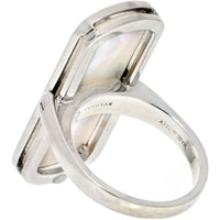 Bulgari - 18K White Gold Mother of Pearl Illusion Diamond Cocktail Ring