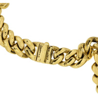 Bulgari - 18K Yellow Gold Amethyst Cushion Cut Curb-Link Chain Necklace