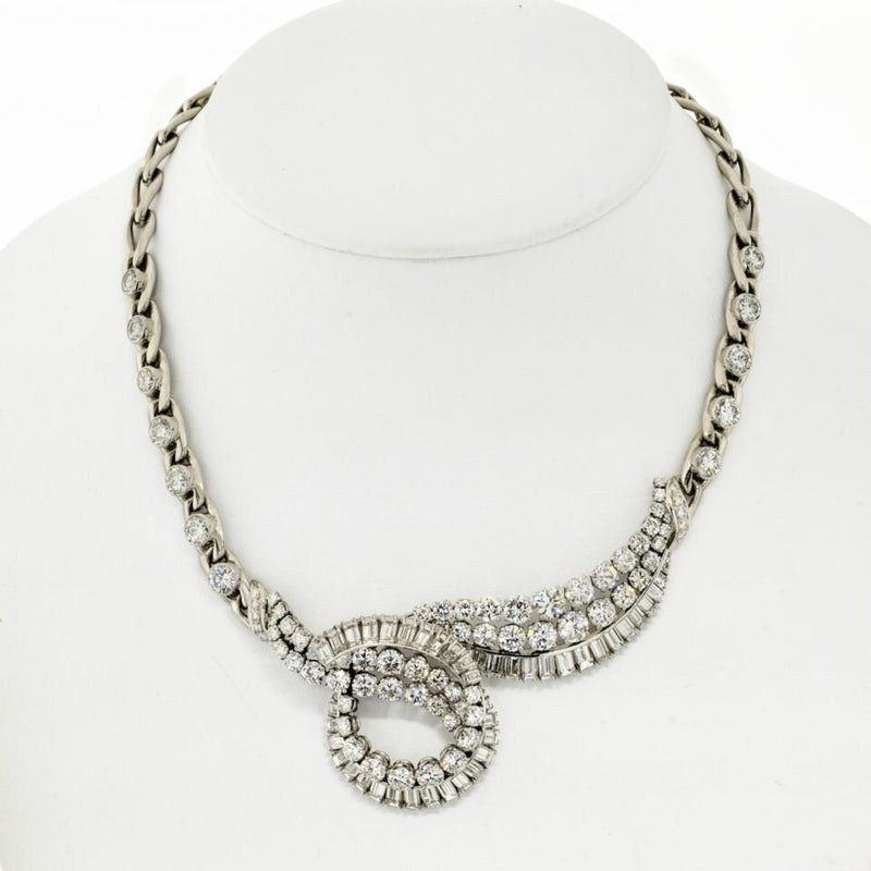 Bulgari - Platinum 40 Carat Diamond 1960's Necklace