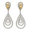 Cartier - 18K White Gold 21 Carat Diamond Chandelier Dangling Earrings