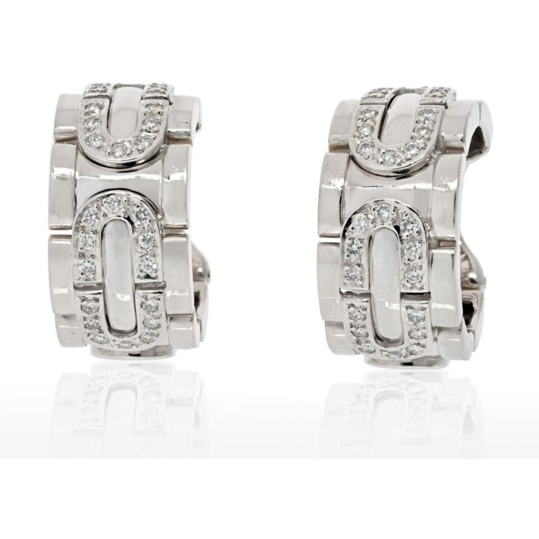 CRB8301227 - Etincelle de Cartier earrings, medium model - White gold,  diamonds - Cartier