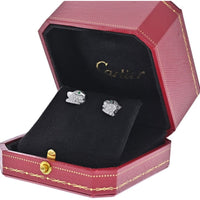 Cartier - 18K White Gold Diamond Panthere Stud Earrings