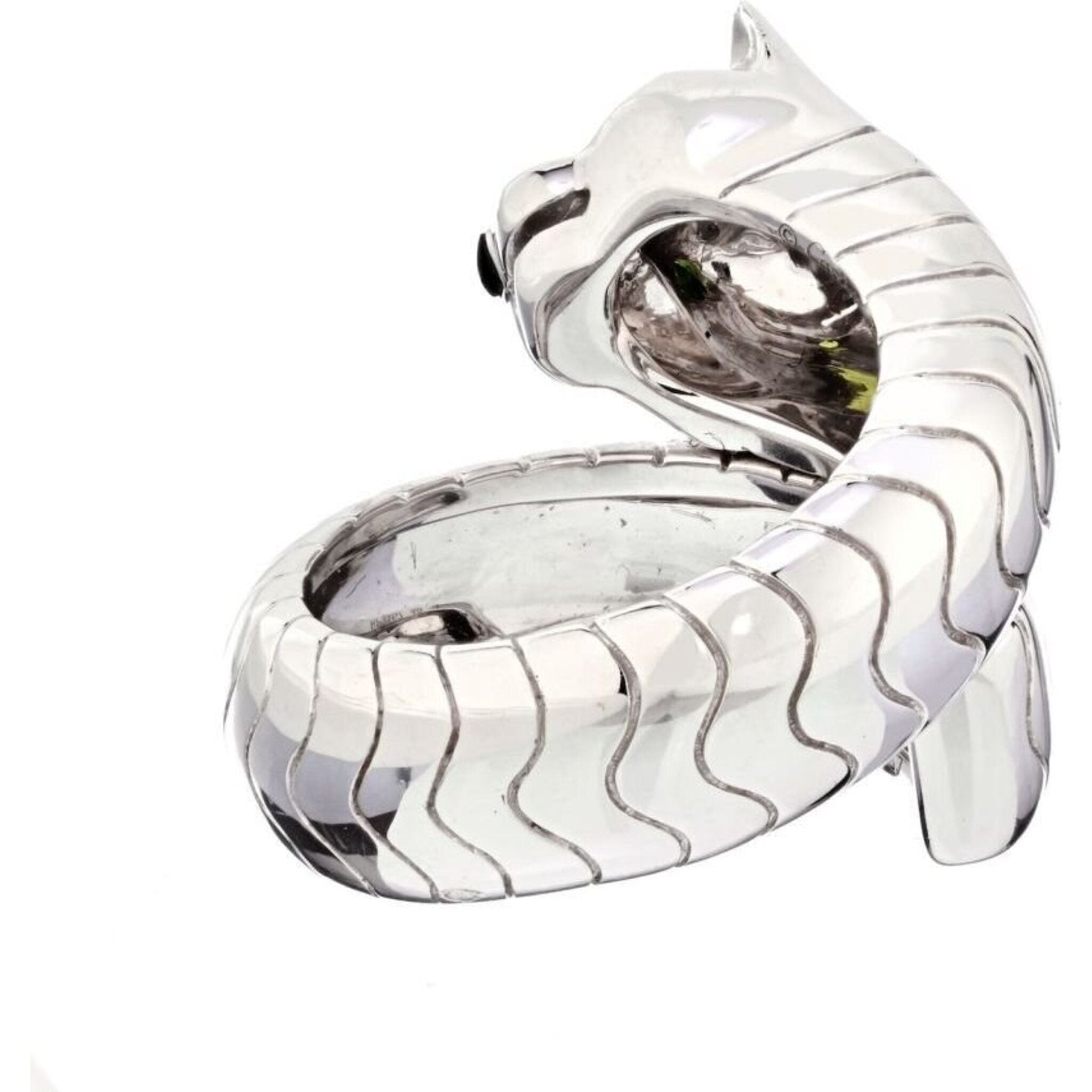 Cartier 18K White Gold High Polished Panthere Lakarda Ring