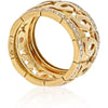 Cartier - 18K Yellow Gold Double C Logo And Diamond Ring