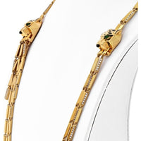 Cartier - 18K Yellow Gold Double Panthere Tassel Long Strand Necklace
