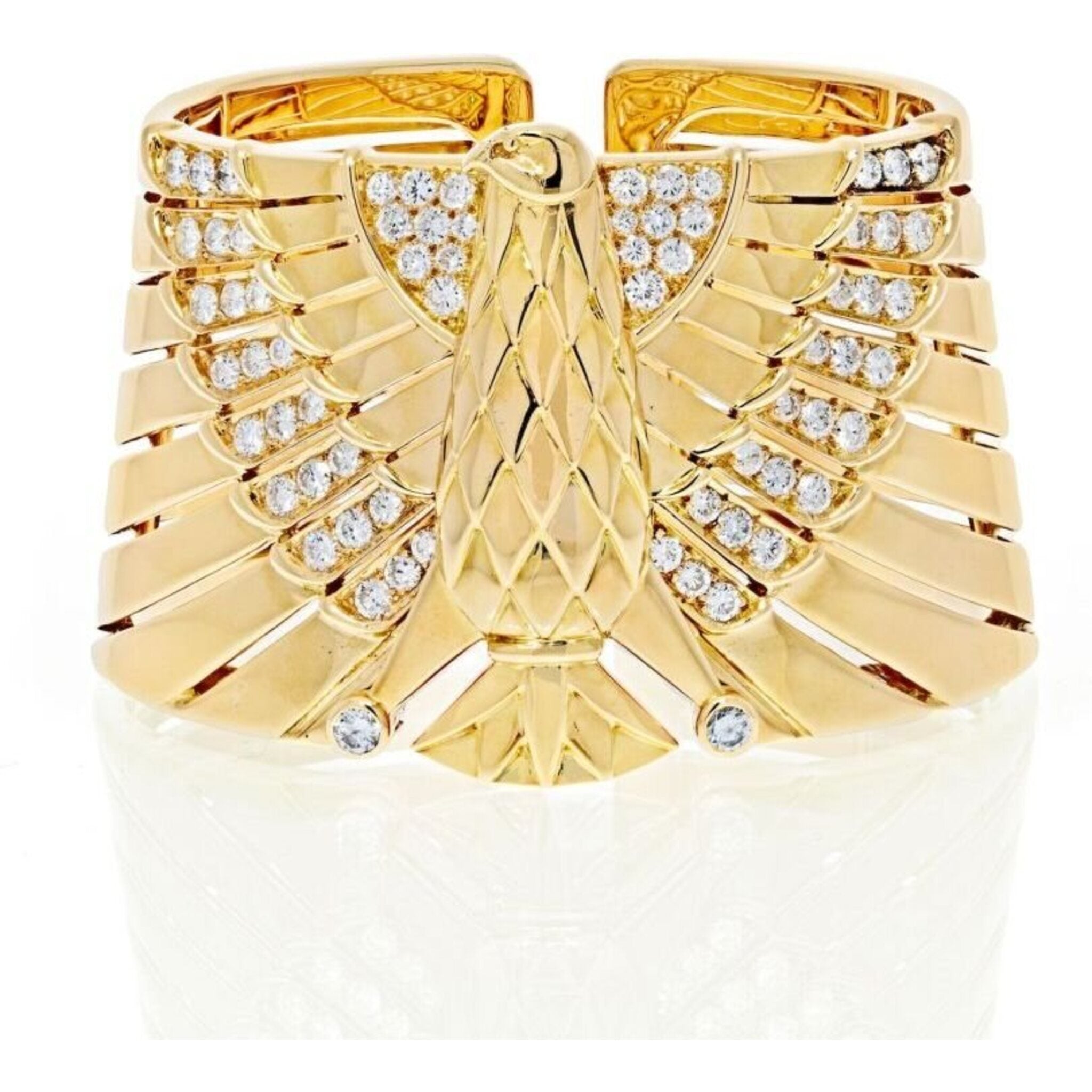 Cartier 18K Yellow Gold Egyptian Horus Falcon Bracelet