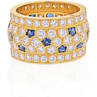 Cartier - 18K Yellow Gold Nigeria Diamond Sapphire Ring