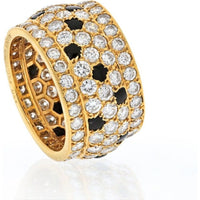 Cartier - 18K Yellow Gold Nigeria Onyx And White Diamonds Ring
