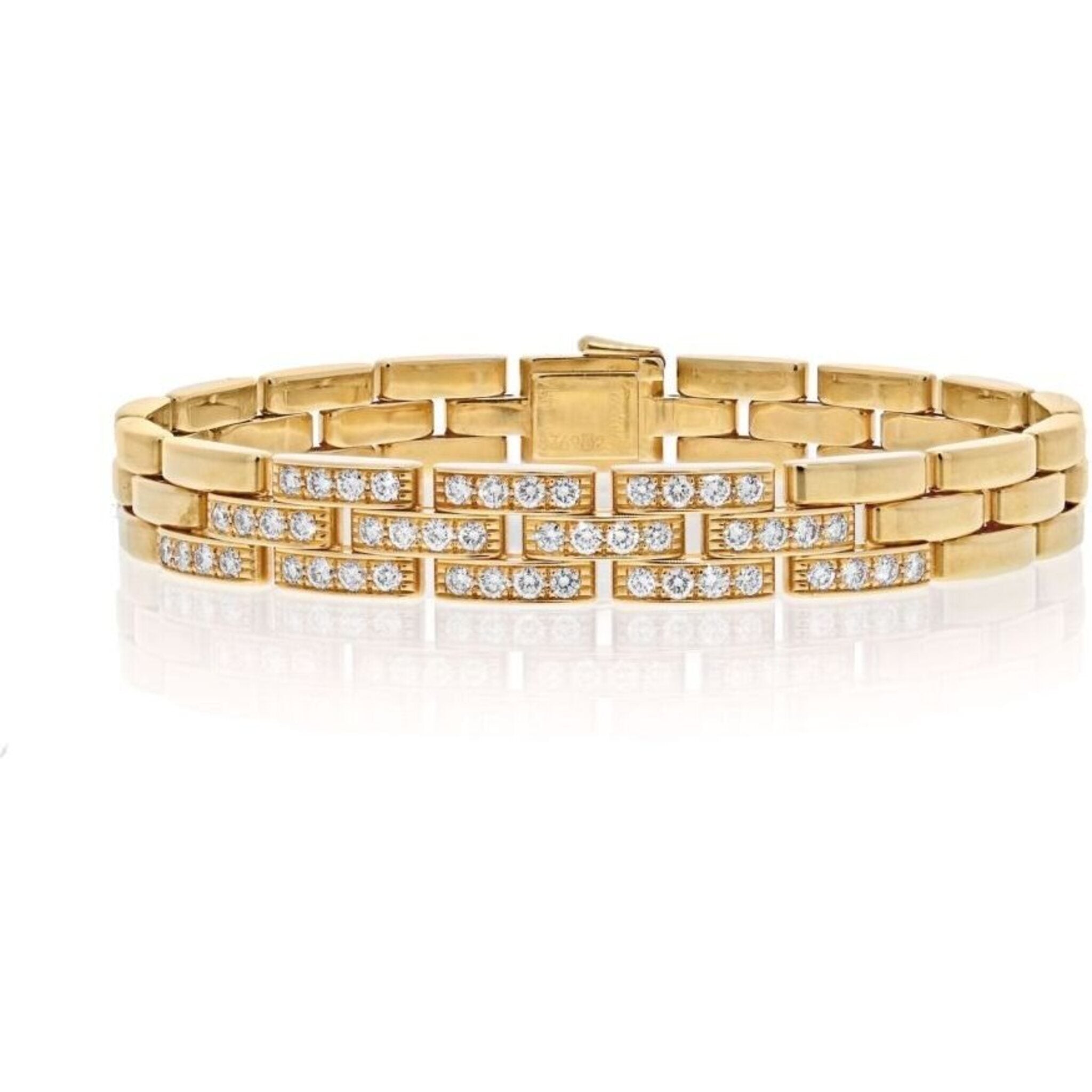 Cartier - 18K Yellow Gold Panthere Size 17 Bangle Bracelet – Robinson's  Jewelers