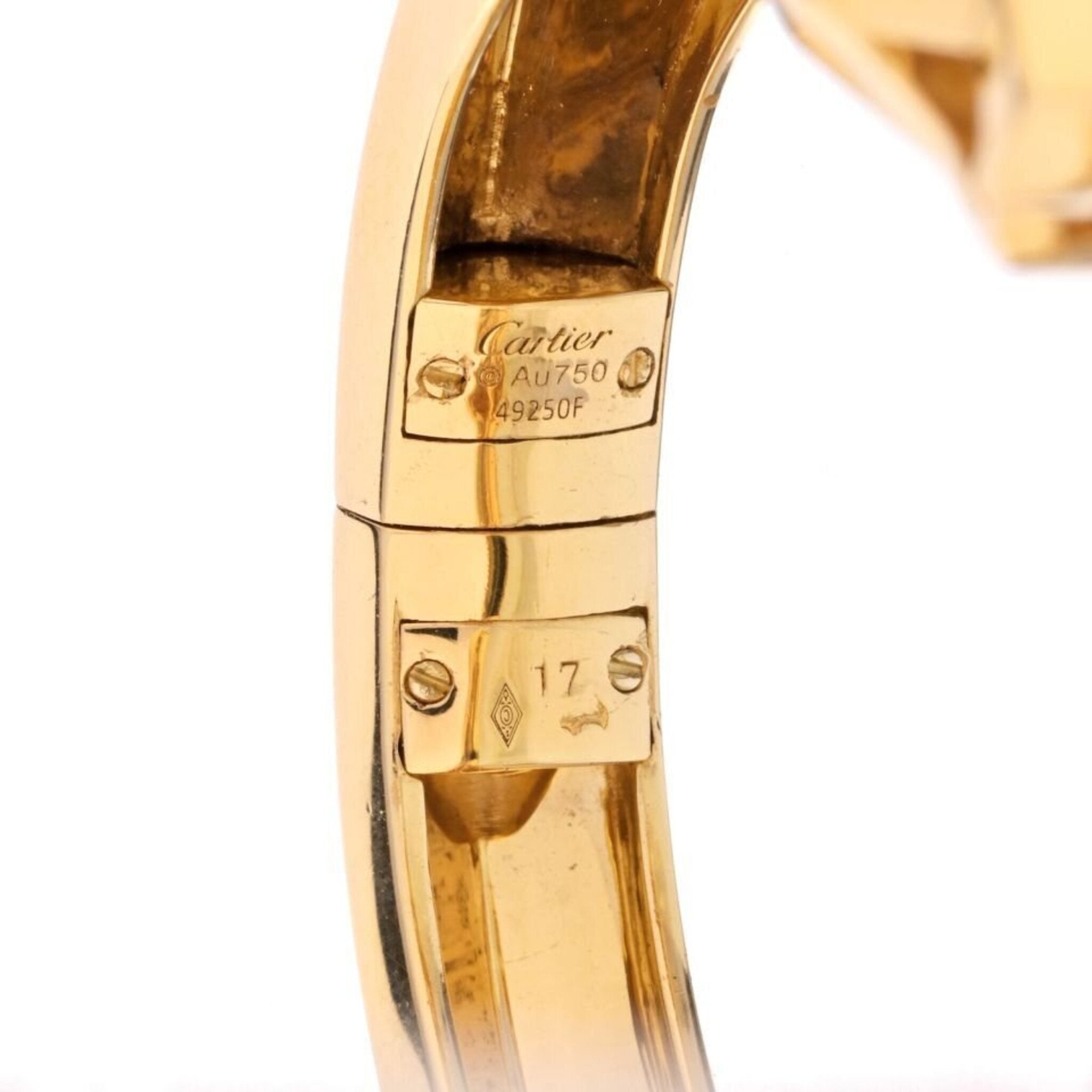 Cartier 18K Yellow Gold Panthere Bangle Bracelet