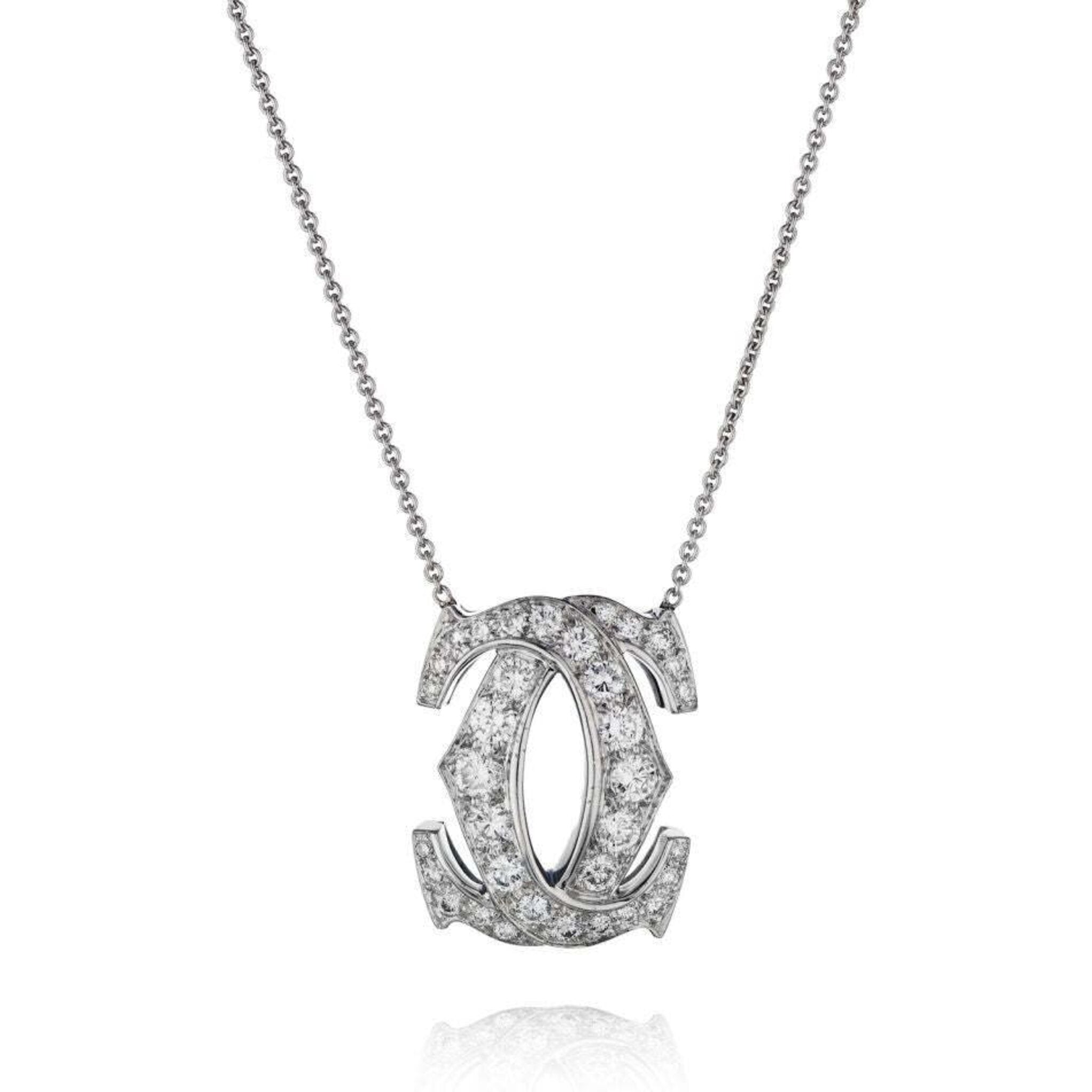 Cartier c outlet diamond necklace