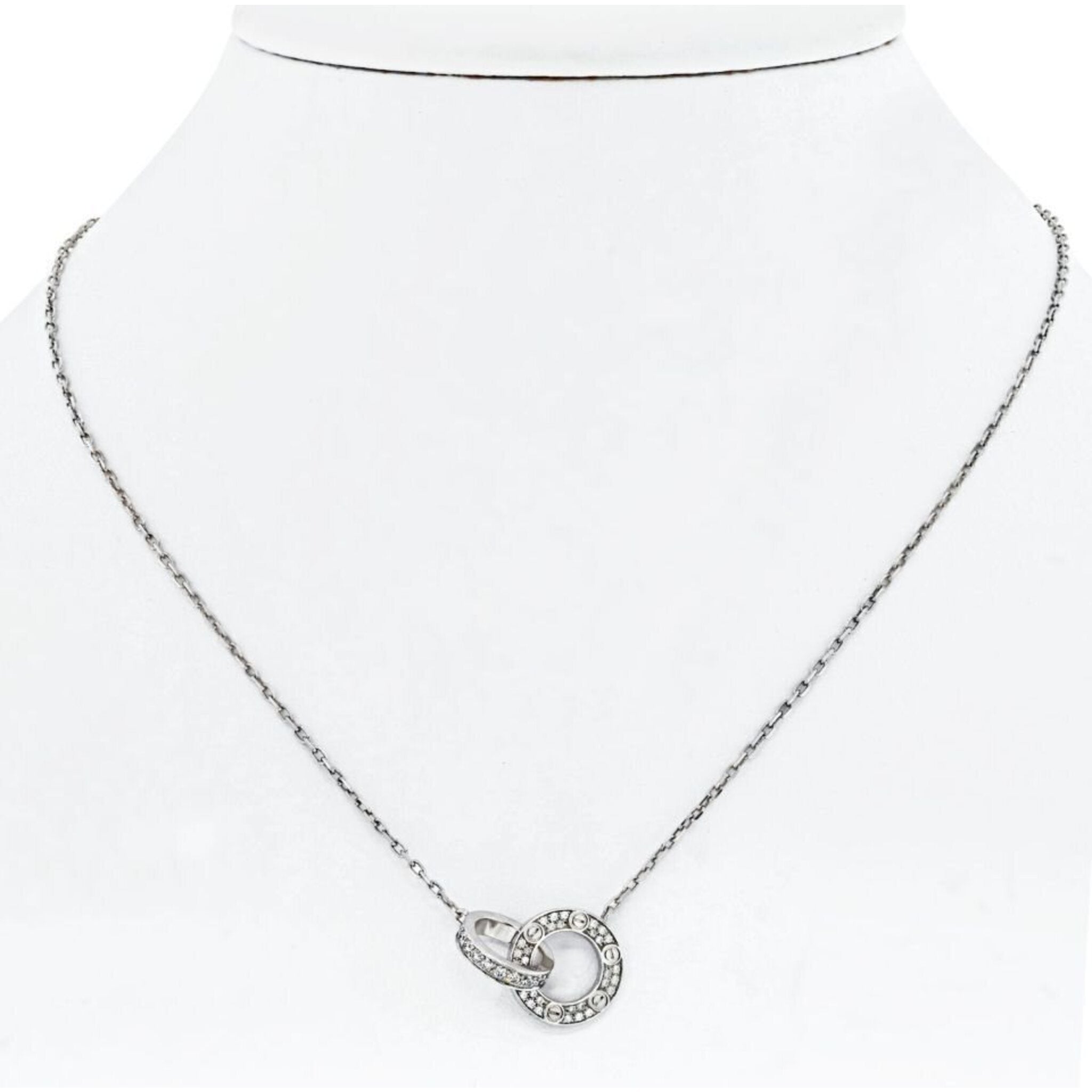 Redline Jewerly - Pure - Chain Necklace For Women with 0.10ct Round Diamond  in White Gold Bezel Setting - Redline