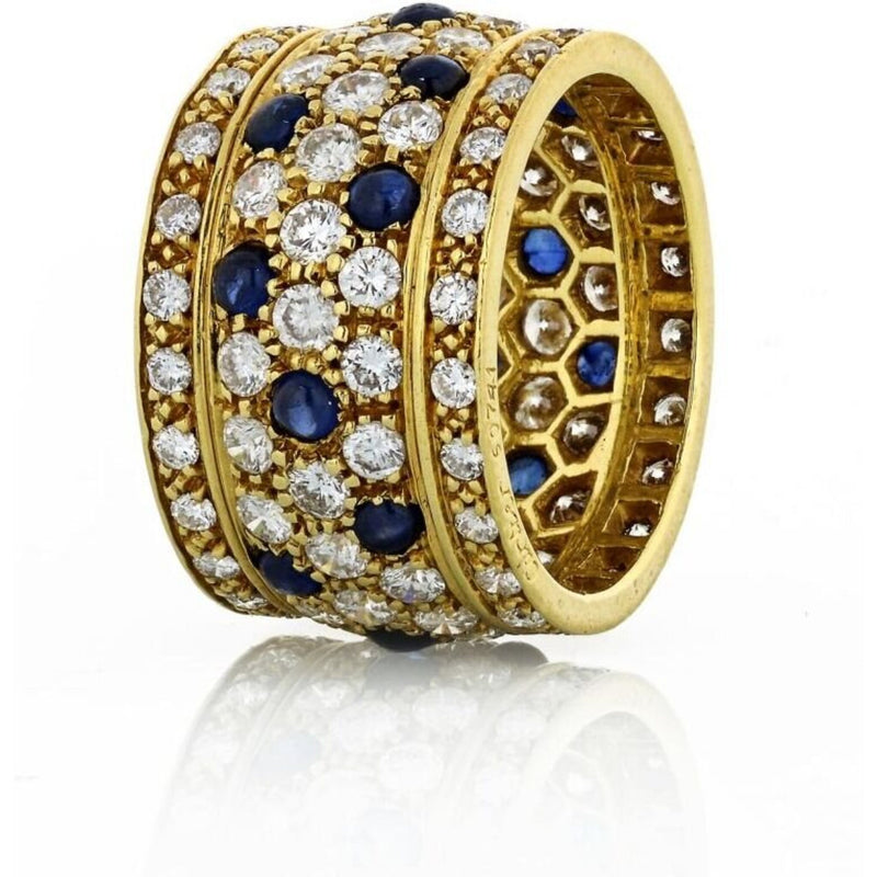 Cartier Gold Sapphire Ring Cartier Lanieres Multicolor Sapphire