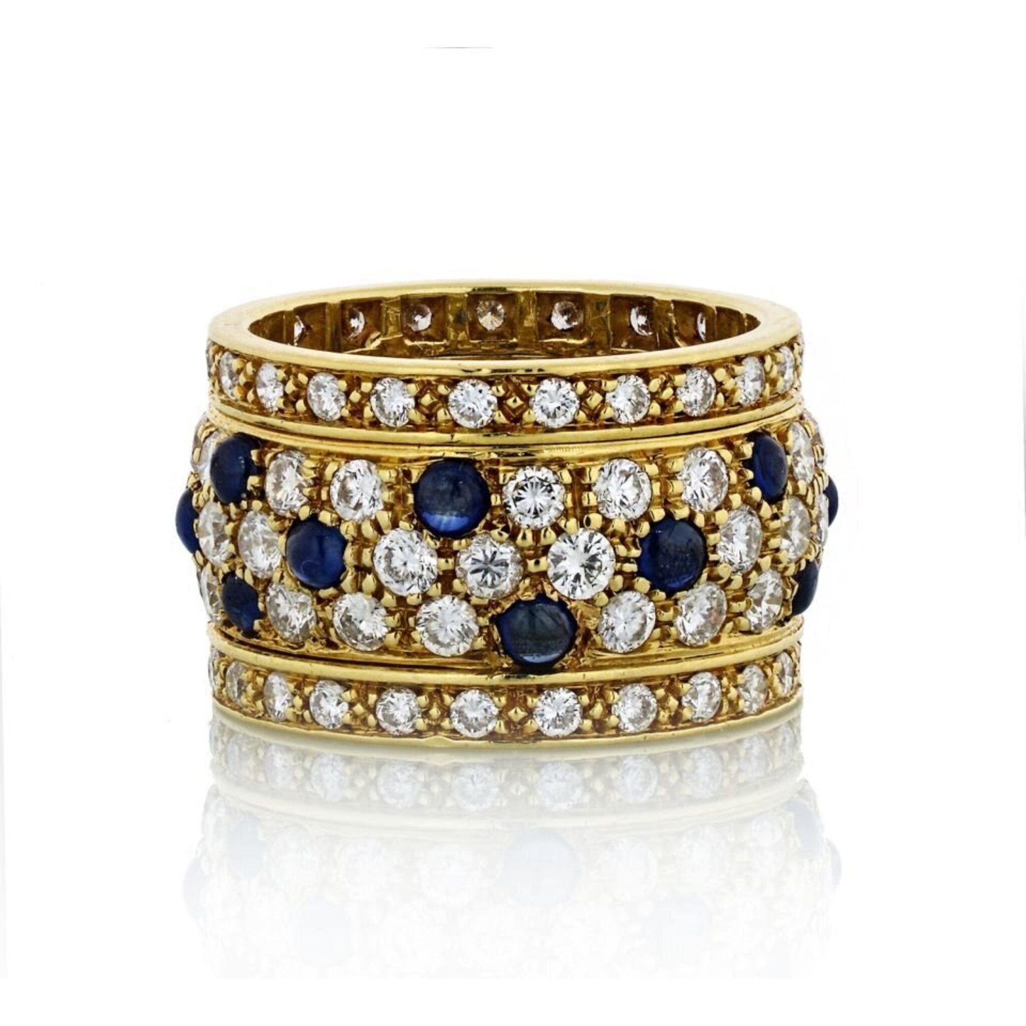 Cartier Nigeria 18K Yellow Gold Sapphire And Diamond Ring