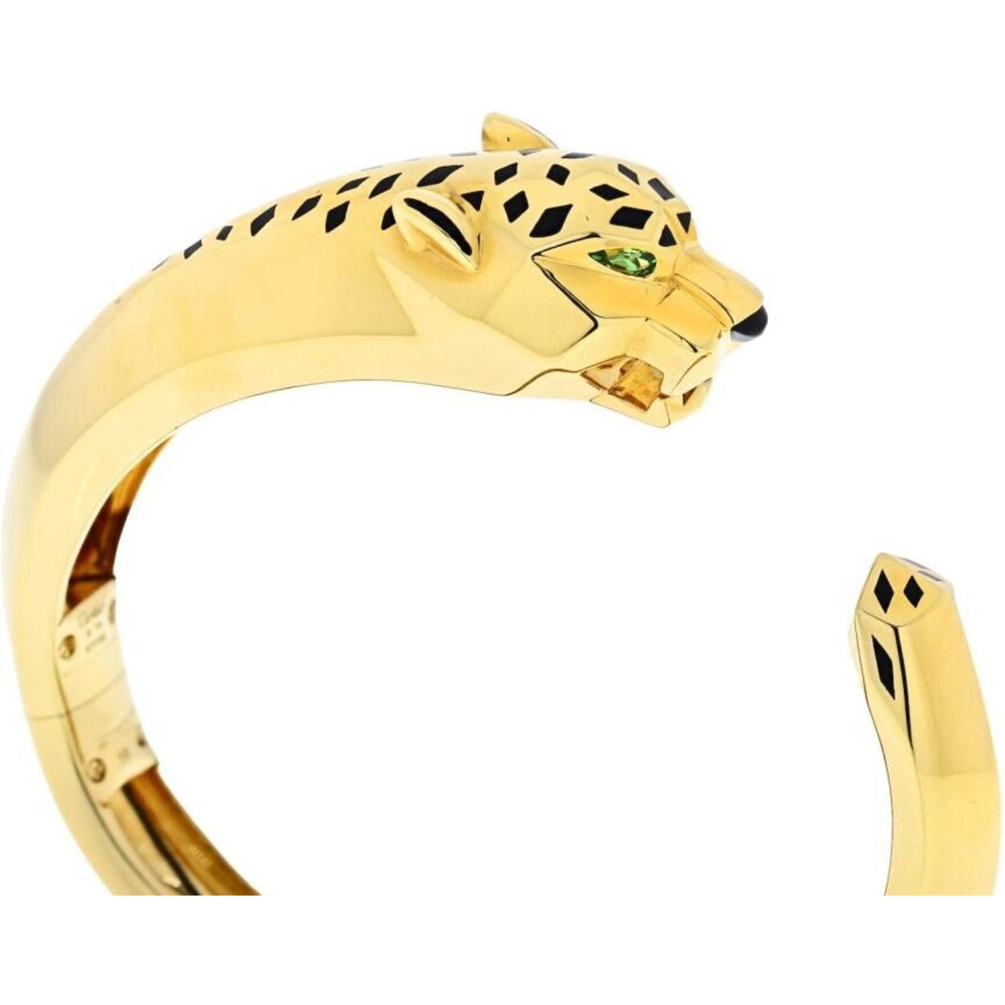 Cartier Panthere 18K Yellow Gold Hinged Cuff Bracelet