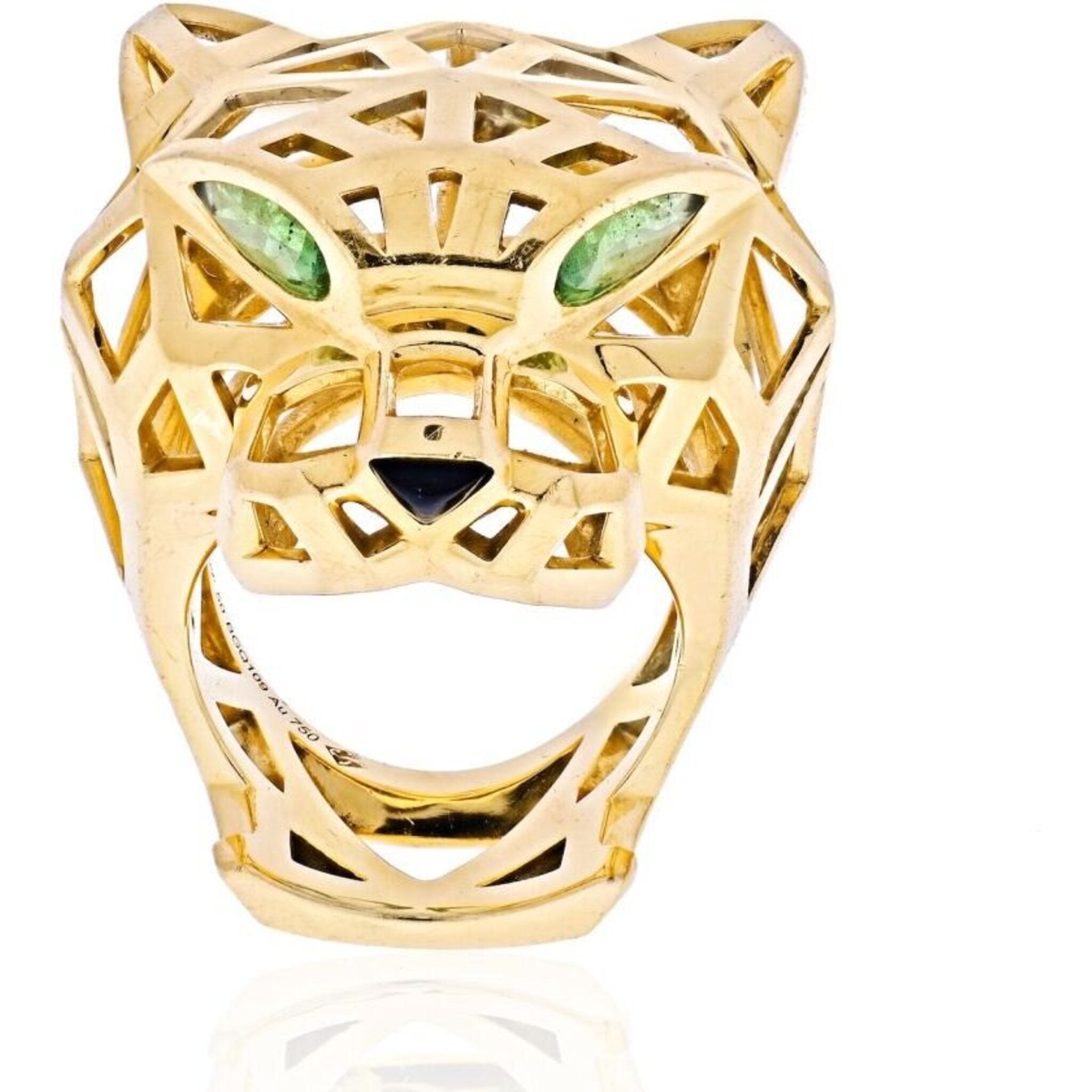 14K White Gold Effy Diamond Panther Statement Ring - Ruby Lane