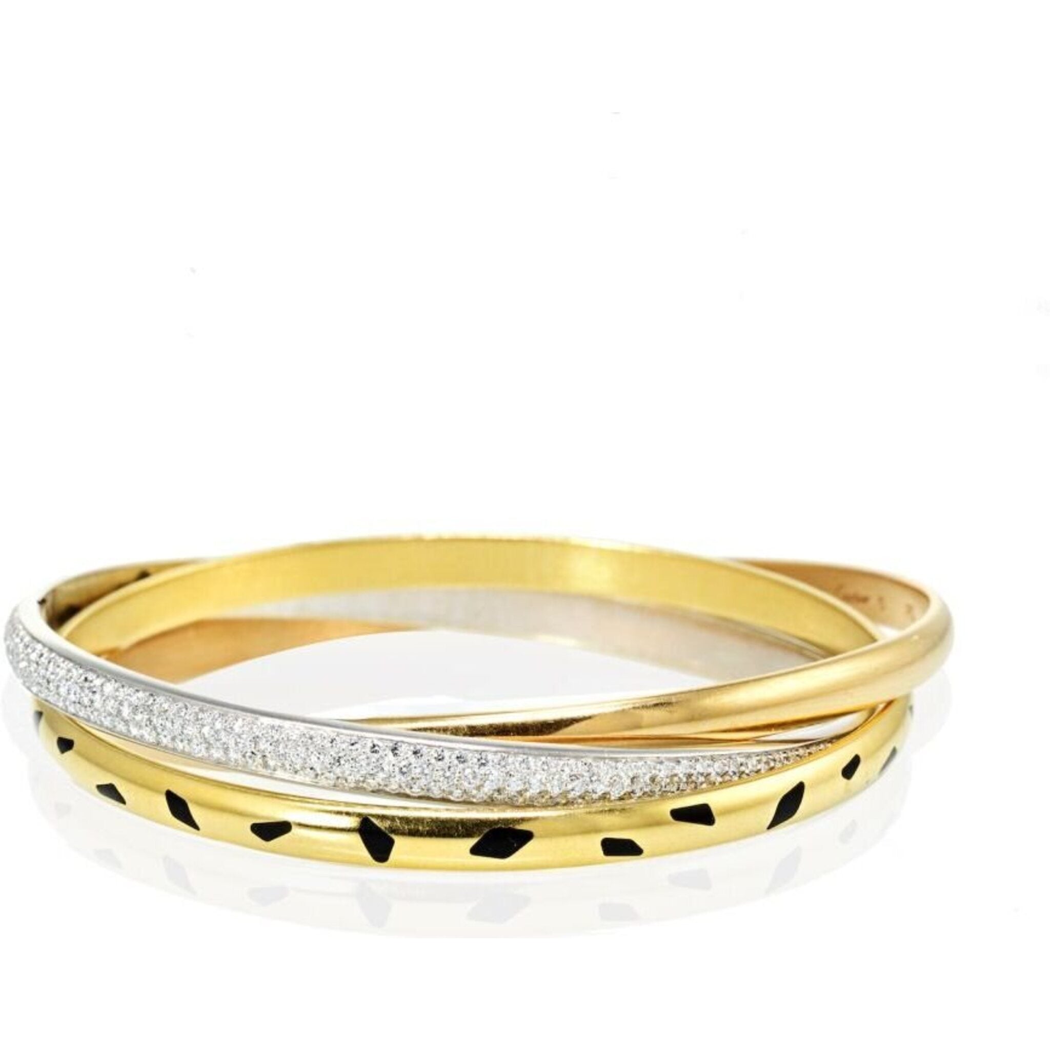 Cartier Trinity Diamond Gold Rolling Band Ring – Oak Gem