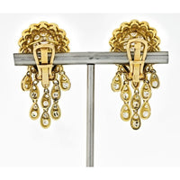 Chandelier 18K Yellow Gold Tassel Diamond Earrings