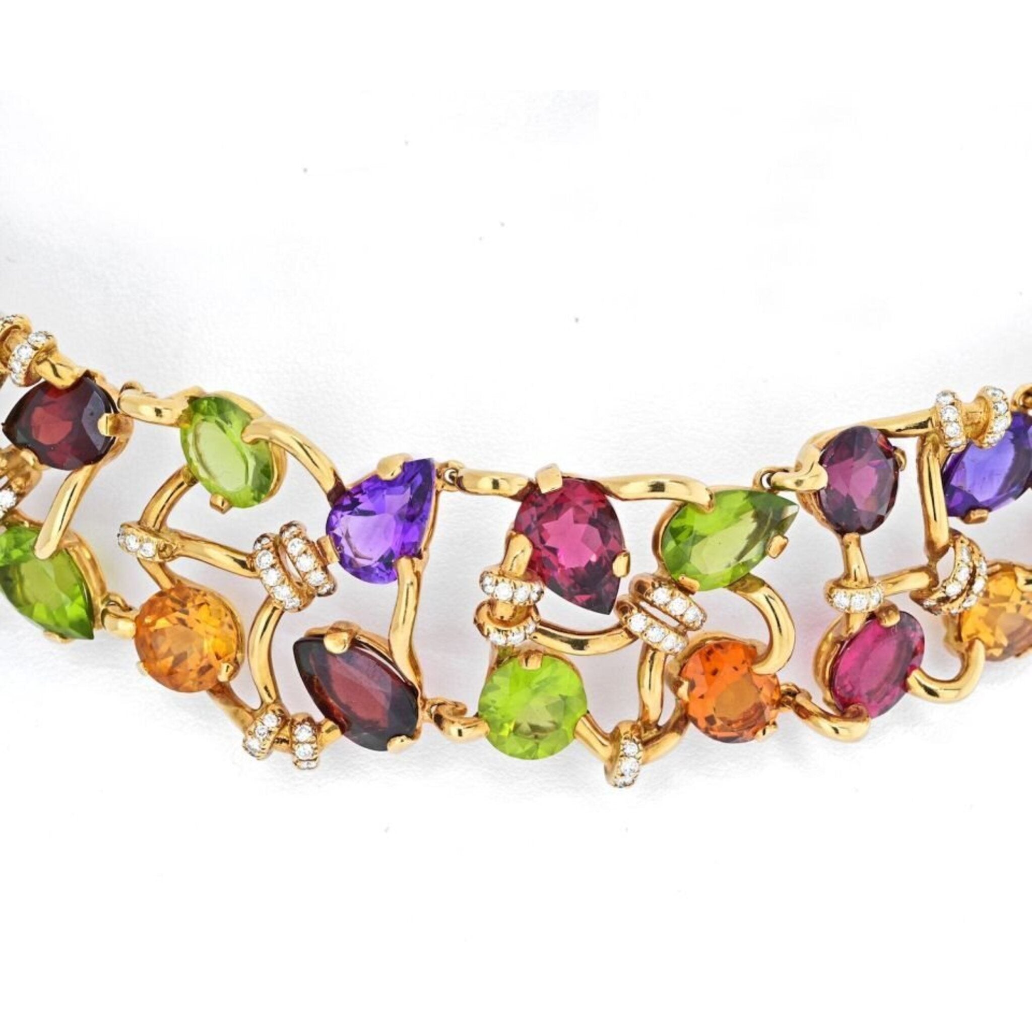 Buy Precia Gemstones Gold Necklace NKJUN23179 for Women Online | Malabar  Gold & Diamonds