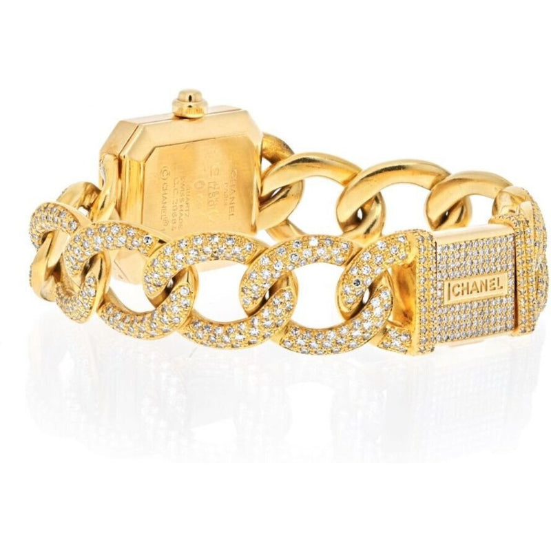 Chanel - 18K Yellow Gold Premier Diamond Black Dial Watch