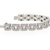 Chopard - 18K White Gold 20 Carat Micro Pave Diamond Link Bracelet