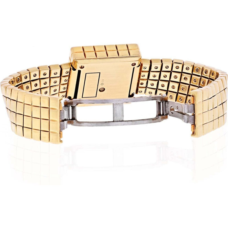 Chopard - 18K Yellow Gold Ice Cube Square Diamond Dial Watch