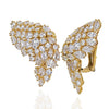 David Webb - 18K Yellow Gold 11.75 Carat Diamond Wing Earrings